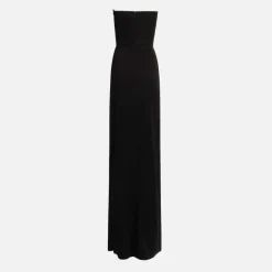 Arced Palm Strapless Dress