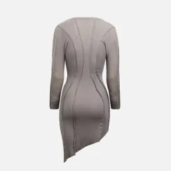 Asymmetric Long Sleeve Dress