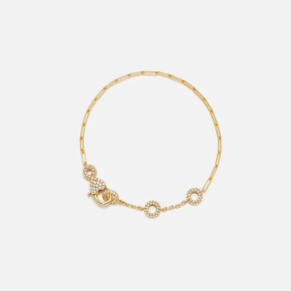 Baguette Riviere Bracelet In 18K