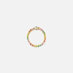 Baguette Riviere Heart Bracelet