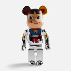 Be@Rbrick Manekineko Peko-Chan Good Luck 1000% Silver Plated