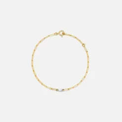Bracelet Pm 1 Baguettes Clos Diamant Small Link