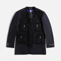 Brooks Brothers Blazer Customized With Cotton Nylon Tweed