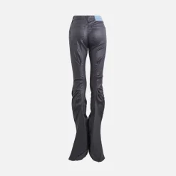 Coated Denim Pants