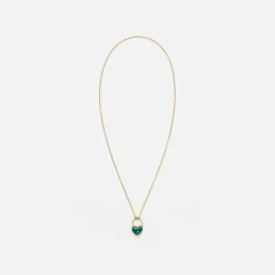 Collier Cadenas Coeur Couleur Pm -Green / Yellow