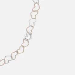 Collier Maille Coeur 3 Ors Heart Link Necklace