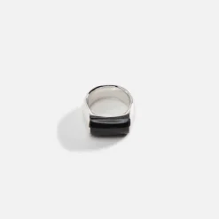 Crest Ring Blue Hawk Eye M 925 Sterling