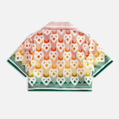 Cuban Collar Cropped Shirt