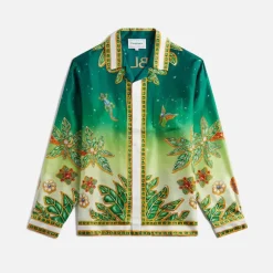 Cuban Collar Long Sleeve Shirt