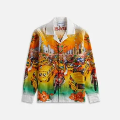 Cuban Collar Long Sleeve Shirt