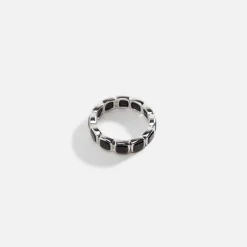 Cushion Band Black Onyx M 925 Sterling