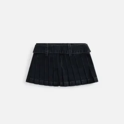 Darted Denim Mini Skirt
