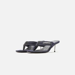 Denim Branded Thong Sandal