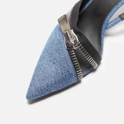 Denim Zip Stiletto