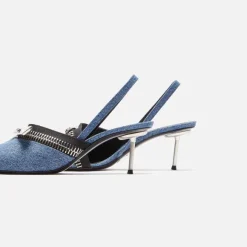 Denim Zip Stiletto