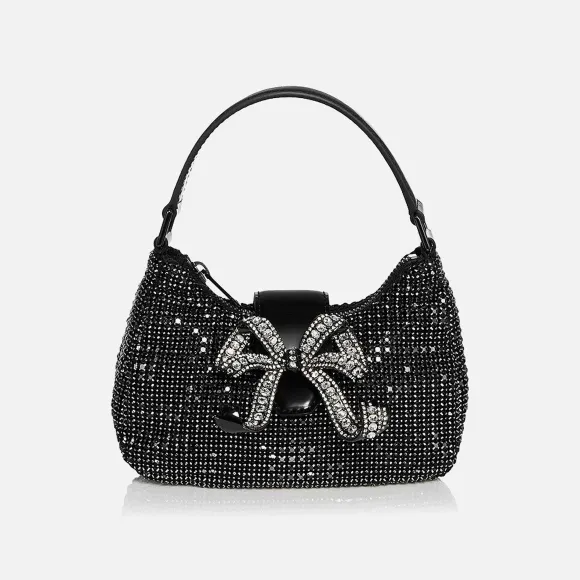 Diamante Crescent Bow Bag