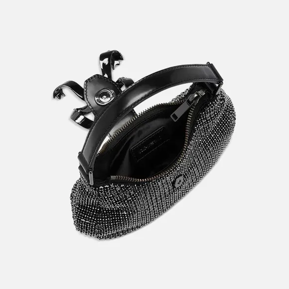 Diamante Crescent Bow Bag