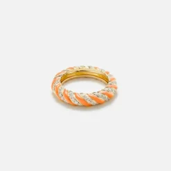 Diamond Torsade Twist Ring