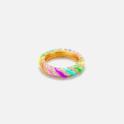 Diamond Torsade Twist Ring