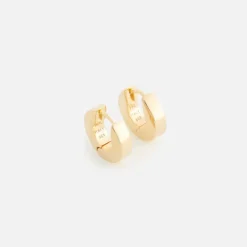 Edge Hoop Earrings 18K Plated
