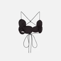 Embroidered Crystal Flower Bra