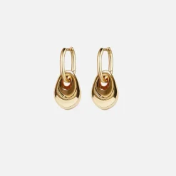 En Pebble Earrings Plated