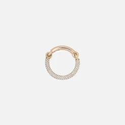 Equinox Ring In Yellow Gold With 2/3 Pave White Diamond