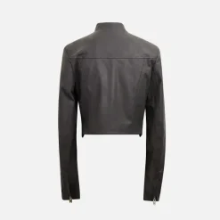 Faded Faux Leather Jacket
