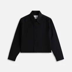Fine Wool Gabardine Shirt With Jewels