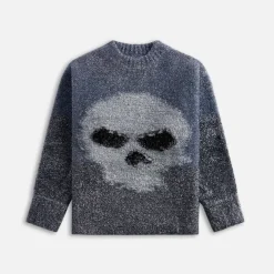 Glitter Skull Pullover Knit