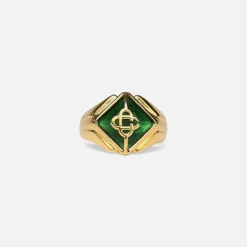 Gold Plated Crystal Ring