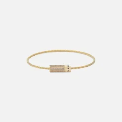 9G Polished Cable Bracelet With 11 Lines Of White
