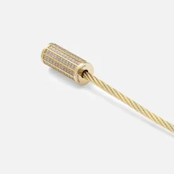 9G Polished Cable Bracelet With 11 Lines Of White