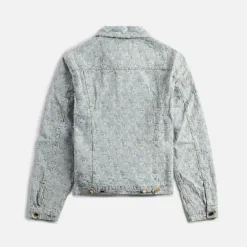 Heart Jacquard Denim Jacket