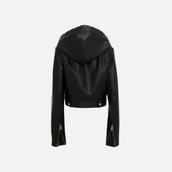 Hooded Biker Jacket