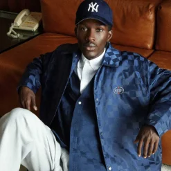 Kith Checkered Satin Coaches Jacket