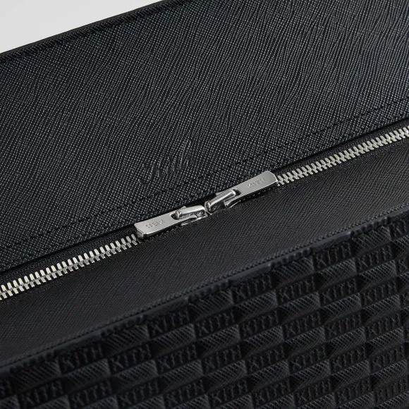 Kith Document Bag In Kith Monogram Saffiano Leather