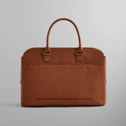 Kith Document Bag In Kith Monogram Deboss Leather