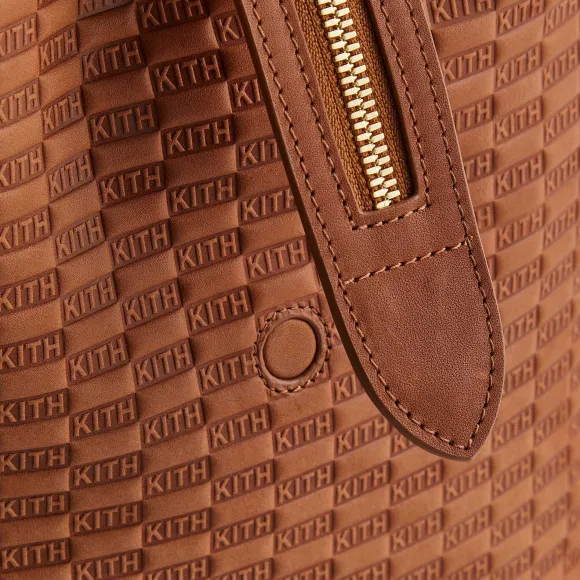 Kith Document Bag In Kith Monogram Deboss Leather