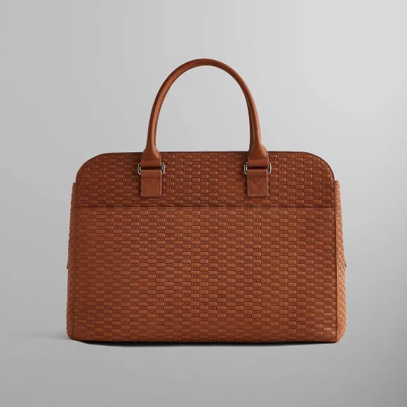 Kith Document Bag In Kith Monogram Deboss Leather