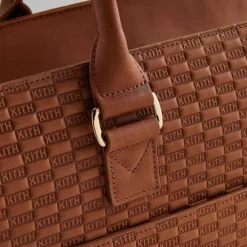 Kith Document Bag In Kith Monogram Deboss Leather