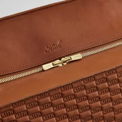 Kith Document Bag In Kith Monogram Deboss Leather