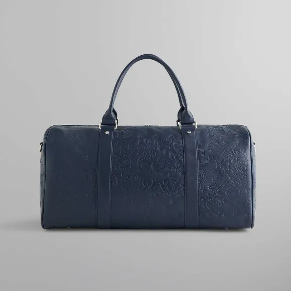 Kith Duffle Bag With Paisley Deboss In Saffiano Leather