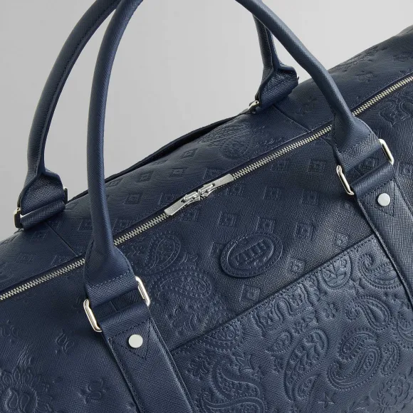 Kith Duffle Bag With Paisley Deboss In Saffiano Leather