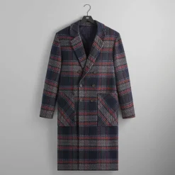 Kith For Bergdorf Goodman Plaid Double Breasted Royce Coat