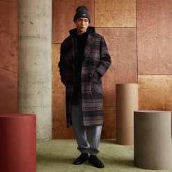 Kith For Bergdorf Goodman Plaid Double Breasted Royce Coat