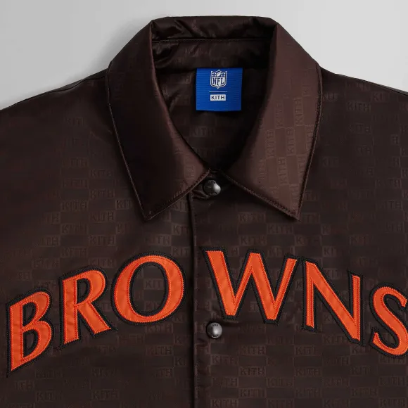 Kith For The Nfl: Browns Satin Bomber Jacket