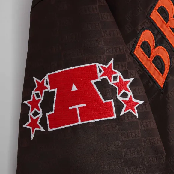 Kith For The Nfl: Browns Satin Bomber Jacket