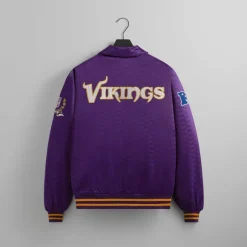 Kith For The Nfl: Vikings Satin Bomber Jacket