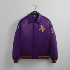 Kith For The Nfl: Vikings Satin Bomber Jacket